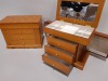 10 X BRAND NEW MELE & CO WOODEN JEWELLERY BOXES WITH MULTI STORAGE (3 DRAWER 2 X SIDE STORAGE AND ONE HINGED LID WITH MIRROR) - IN 5 BOXES