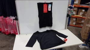 29 X BRAND NEW SPANX BLACK EXTRA LARGE 3/4 BOATNECK TOP AND 5 X BRAND NEW SPANX BLACK SIZE 3X FOCUSED FIRMERS HIGH WAIST MID THIGH PANTS