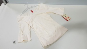 29 X BRAND NEW SPANX VANILLA MEDIUM ELBOW LENGTH SCOOP NECK TOPS (PICK LOOSE)