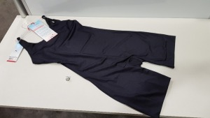 20 X BRAND NEW SPANX BLACK SIZE 1X SILHOUTTE SERUMS OPEN- BUST MID- THIGH BODY SHAPER