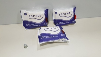 240 X PACKS OF 24 X SENSET MACERATABLE SKIN CLEANSING WIPES