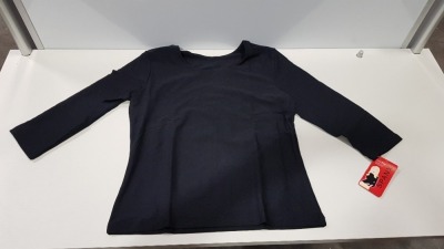 20 X BRAND NEW SPANX BLACK LARGE 3/4 BOATNECK TOPS