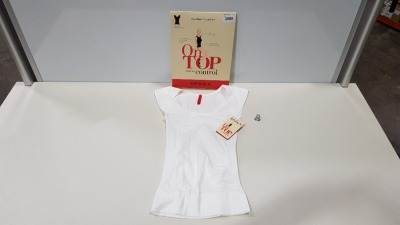 17 X BRAND NEW SPANX WHITE SMALL CAP SLEEVE SCOOP NECK