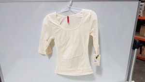 15 X BRAND NEW SPANX VANILLA MEDIUM ELBOW LENGTH SCOOP NECK SHIRTS (PICK LOOSE)