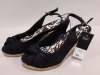 25 X BRAND NEW F&F WEDGE SHOES IN BLACK WITH LEOPARD PRINT IN VARIOUS SIZES (UK4,5,6 & 8)
