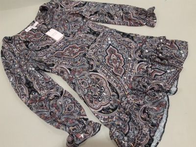 10 X BRAND NEW MISS SELFRIDGES LUREX PAISLEY PETITE LONG SLEEVED TOPS SIZE UK 10