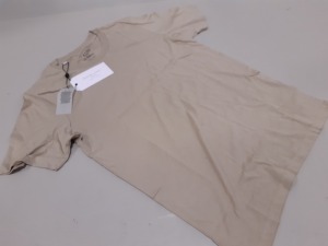 20 X BRAND NEW TOPMAN THE PERFECT TEE BEIGE COLOURED SMALL T-SHIRTS - RRP £18.00pp