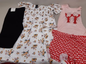 HALF A PALLET CONTAINING MIXED LADIES PYJAMA SETS AND DOROTHY PERKINS JEANS ETC..