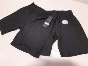 50 X BRAND NEW PE BLACK STRIPPED SHORTS IN SIZE 9 - 10 YEARS
