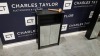 7 X 2 MIRRORED DOOR CABINET IN BLACK 91CM X 56CM X 25CM