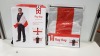 120 X BRAND NEW 2 IN 1 ENGLAND FLAG BAGS WITH FOLD OUT FLAG IN 6 BOXES