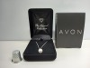 62 X BRAND NEW AVON AUBRIELLE DIAMOND & PEARL NECKLACE