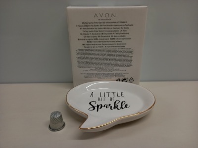 42 X BRAND NEW AVON REY SPARKLE TRINKET DISH