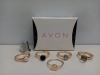 224 X BRAND NEW AVON LORA STACKABLE RING SET - 5 X RINGS SIZE 8