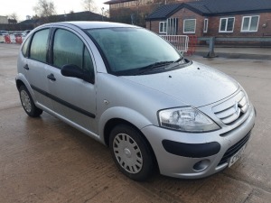 SILVER CITROEN C3 AIRPLAY. Reg : CY07 JWX Mileage : 41613 Details: WITH 2 KEYS, V5, MOT EXPIRES 11/08/2021, MILEAGE: 41613