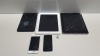 1 X 16GB APPLE IPAD, 1 X APPLE IPAD, 1 X DELL TABLET, 2 X IPHONES ALL FOR SPARES