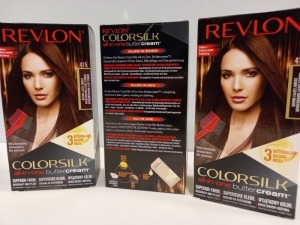 48 X BRAND NEW REVLON COLORSILK ALL IN ONE BUTTERCREAM DARK SOFT MAHOGANY BROWN HAIR COLOUR IN 4 BOXES