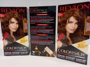 48 X BRAND NEW REVLON COLORSILK ALL IN ONE BUTTERCREAM MEDIUM GOLDEN BROWN HAIR COLOUR IN 4 BOXES