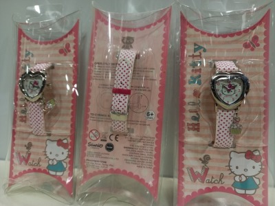 APPROX 50 X BRAND NEW BOXED HELLO KITTY WATCHES