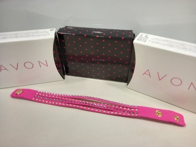 132 X BRAND NEW AVON RENETA MULTILAYER WRAP BRACELET - HOT PINK