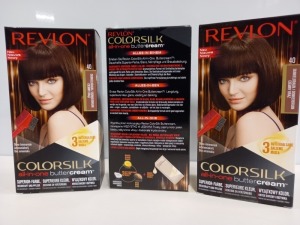 48 X BRAND NEW REVLON COLORSILK ALL IN ONE BUTTERCREAM DARK BROWN HAIR COLOUR IN 4 BOXES