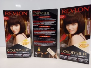 48 X BRAND NEW REVLON COLORSILK ALL IN ONE BUTTERCREAM DARK BROWN HAIR COLOUR IN 4 BOXES