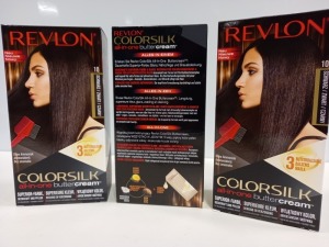 48 X BRAND NEW REVLON COLORSILK ALL IN ONE BUTTERCREAM BLACK HAIR COLOUR IN 4 BOXES