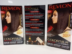 48 X BRAND NEW REVLON COLORSILK ALL IN ONE BUTTERCREAM BLACK HAIR COLOUR IN 4 BOXES