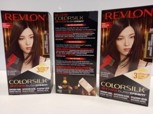 48 X BRAND NEW REVLON COLORSILK ALL IN ONE BUTTERCREAM BROWN BLACK HAIR COLOUR IN 4 BOXES