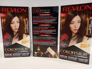 48 X BRAND NEW REVLON COLORSILK ALL IN ONE BUTTERCREAM BROWN BLACK HAIR COLOUR IN 4 BOXES