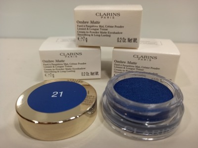 APPROX 110 + CLARINS PARIS OMBRE MATTE CREAM TO POWDER MATTE EYESHADOW SMOOTHING AND LONG LASTING IN A TRAY (NOT INCLUDED)