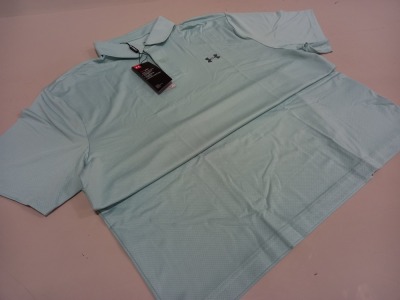 15 X BRAND NEW UNDER ARMOUR BAGGED PERFORM POLO SHIRT (VARIOUS SIZES M - 2XL) TOTAL RRP £524.85 (PICK LOOSE)