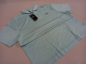 15 X BRAND NEW UNDER ARMOUR BAGGED PERFORM POLO SHIRT (VARIOUS SIZES M - 2XL) TOTAL RRP £524.85 (PICK LOOSE)