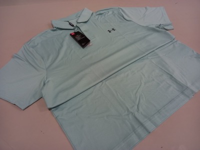 15 X BRAND NEW UNDER ARMOUR BAGGED PERFORM POLO SHIRT (VARIOUS SIZES M - 2XL) TOTAL RRP £524.85 (PICK LOOSE)