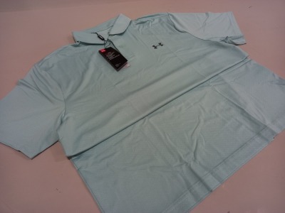 15 X BRAND NEW UNDER ARMOUR BAGGED PERFORM POLO SHIRT (VARIOUS SIZES M - 2XL) TOTAL RRP £524.85 (PICK LOOSE)