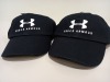 15 X BRAND NEW BAGGED UNDER ARMOUR BLACK CAPS - WOMEN'S - (PICK LOOSE) RRP £17.99 EACH - TOTAL £269.85