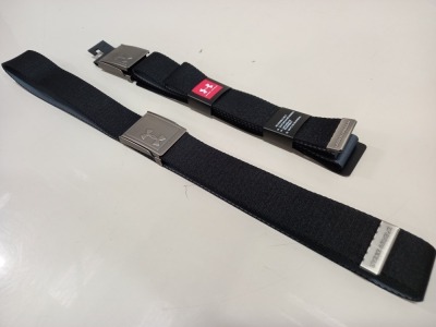 20 X BRAND NEW UNDER ARMOUR GREY / BLACK REVERSIBLE BELTS - TOTAL RRP £300