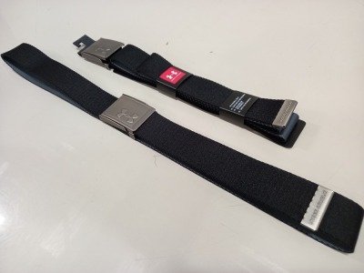 20 X BRAND NEW UNDER ARMOUR GREY / BLACK REVERSIBLE BELTS - TOTAL RRP £300