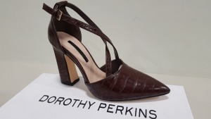 15 X BRAND NEW DOROTHY PERKINS CORE COURTS CHOCOLATE ELMO SHOES UK SIZE 5 TOTAL RRP £450.00