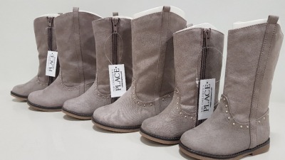 16 X BRAND NEW THE CHILDRENS PLACE TAUPE BOOTS SIZE 4, 5, 6, 7, 8, 9, 10, 11 KIDS RRP $639.20