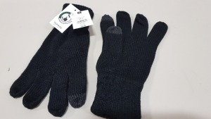 60 X BRAND NEW TOPMAN BLACK WINTER GLOVES SIZE M/L TOTAL RRP £480.00 (PICK LOOSE - 2 PACKS)