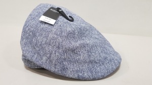 52 X BRAND NEW BURTON MENSWEAR GREY CAPS SIZE S/M TOTAL RRP £728.00