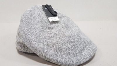 46 X BRAND NEW BURTON MENSWEAR GREY CAPS SIZE M/L TOTAL RRP £644.00