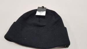 30 X BRAND NEW TOPSHOP BLACK SCANDI BEANIES SIZE ONE