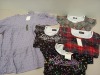 5 TRAYS (NOT INCLUDED) OF VARIOUS ITEMS OF CLOTHING IE LA FAMILIA SHIRTS, CHEQUERED PANTS AND BLACK JUMPERS ETC