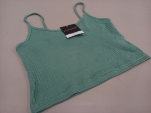 52 X BRAND NEW TOPSHOP GREEN CROP TOP UK SIZE 6 TOTAL RRP £312.00 (PICK LOOSE)