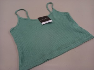 52 X BRAND NEW TOPSHOP GREEN CROP TOP UK SIZE 6 TOTAL RRP £312.00 (PICK LOOSE)