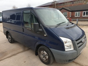 BLUE FORD TRANSIT 115 T260S FWD. ( DIESEL ) Reg : RJ11TZG Mileage : 45175 Details: ENGINE SIZE: 2198CC, WITH V5, MOT UNTIL 09/11/2021