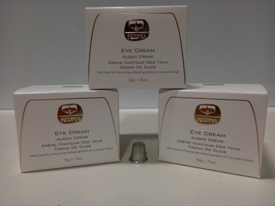 5 X BRAND NEW BOXED KEDMA EYE CREAM WITH DEAD SEA MINERALS, AGE-DEFYING INGREDIENTS & CUCUMBER EXTRACT (50G) TOTAL RRP $1,995.00