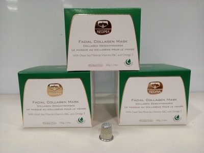 3 X BRAND NEW BOXED FACIAL COLLAGEN MASK WITH DEAD SEA MINERALS, VITAMINS E&C AND OMEGA 3 (100G) TOTAL RPP $1,484.25